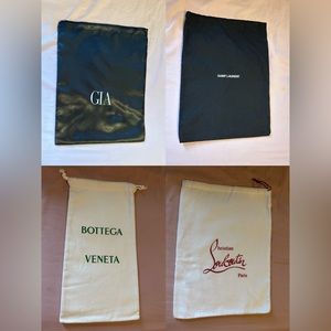 YSL, Gia, Christian Louboutin paris, bottega veneta dust bag cover New